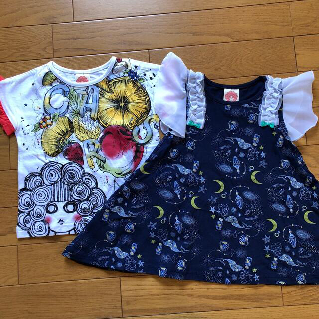 ScoLar(スカラー)のSCOLAR トップス　ワンピース　二枚セット＋ショーツ３枚 キッズ/ベビー/マタニティのキッズ服女の子用(90cm~)(ワンピース)の商品写真