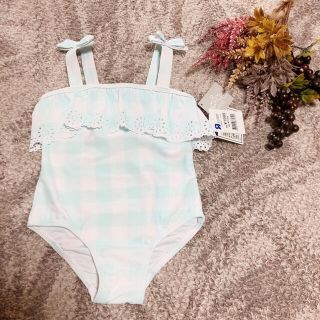 新品 ギンガムチェック 水着 女の子 95(水着)