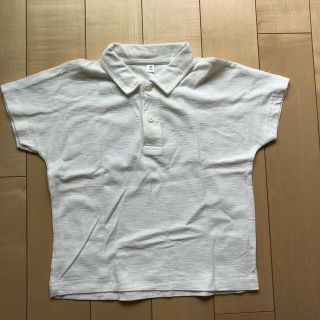 ムジルシリョウヒン(MUJI (無印良品))の無印　キッズ　白 ポロシャツ　100 110(Tシャツ/カットソー)