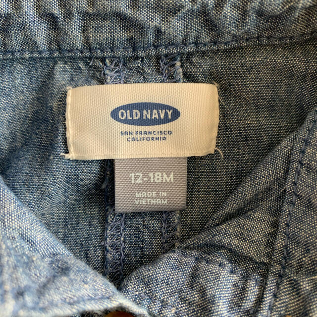 Old Navy(オールドネイビー)のold navy デニムワンピース　80 キッズ/ベビー/マタニティのベビー服(~85cm)(ワンピース)の商品写真