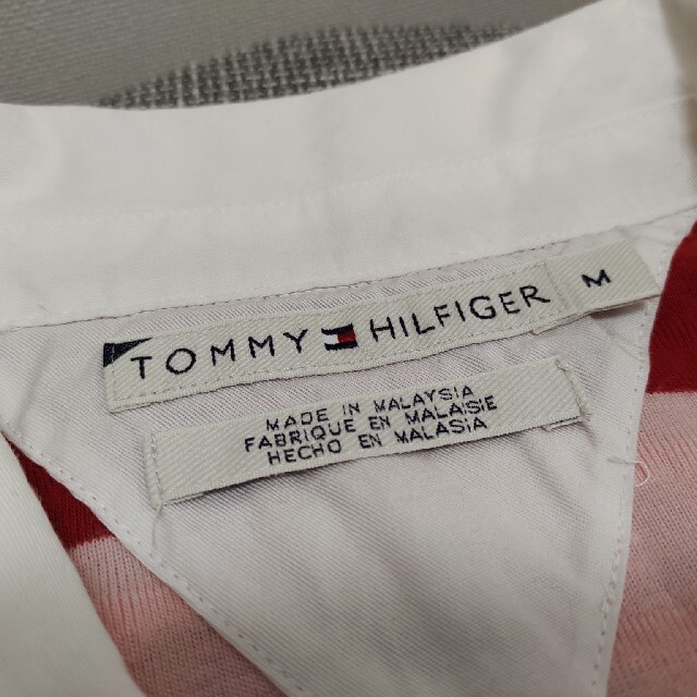 TOMMY HILFIGER(トミーヒルフィガー)のTOMMY HILFIGER　トミーヒルフィガー　Mサイズ　ラガーT　綿100 レディースのトップス(Tシャツ(半袖/袖なし))の商品写真