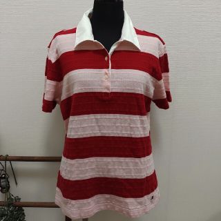 トミーヒルフィガー(TOMMY HILFIGER)のTOMMY HILFIGER　トミーヒルフィガー　Mサイズ　ラガーT　綿100(Tシャツ(半袖/袖なし))