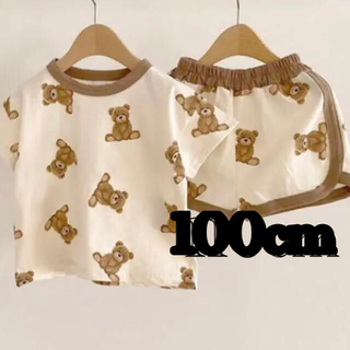 新品！100cm クマさん　セットアップ　ルームウェア 韓国子供服(パジャマ)