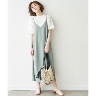 ロペピクニック(Rope' Picnic)の［新品未使用］ロペピクニック　キャミワンピース　ライトグリーン(ロングワンピース/マキシワンピース)