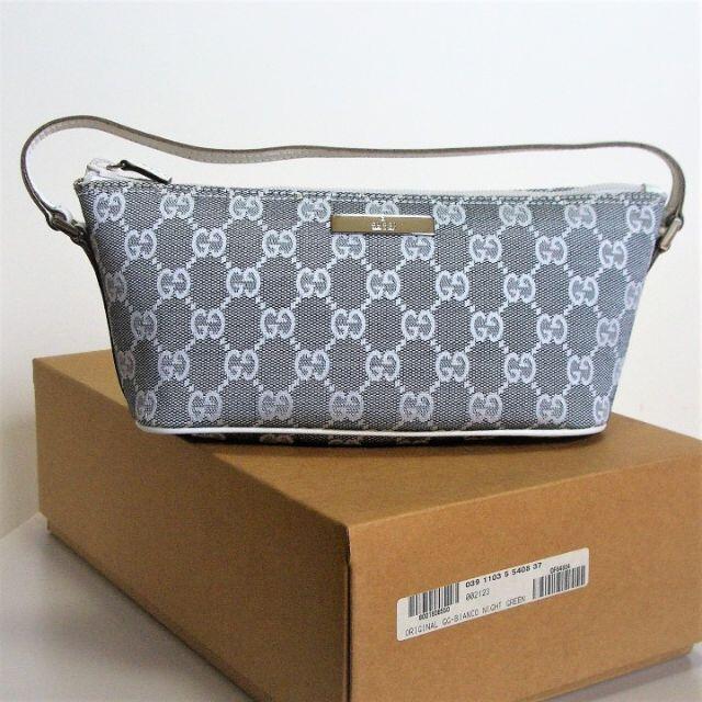 GUCCI - Gucci ハンドバッグ シルバー／グレー 0391108