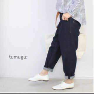 tumuguムラ糸デニムテーパードパンツ size２ ¥17,380