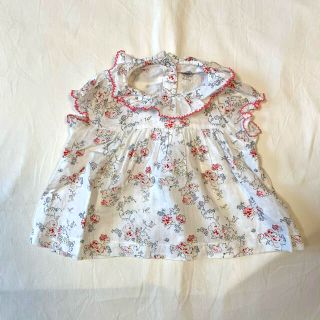 プチバトー(PETIT BATEAU)のプチバトー　パフスリーブシャツ　18m/81cm(ブラウス)