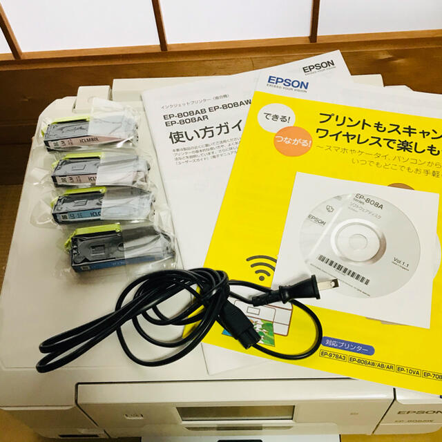 EPSON(エプソン)のエプソンプリンター　EP-808AW おまけ付き❣️ スマホ/家電/カメラのスマホ/家電/カメラ その他(その他)の商品写真