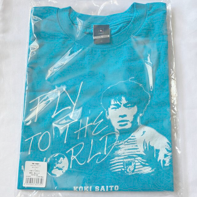 斉藤光毅 メモリアルTシャツ 横浜FC ロンメルSK ライトブルー Sサイズ エンタメ/ホビーのタレントグッズ(スポーツ選手)の商品写真