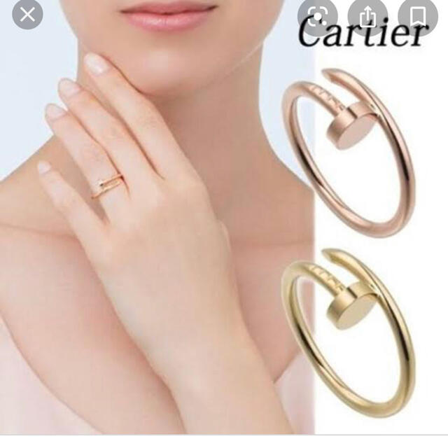 Cartier(カルティエ)のcartier カルティエ ジュストアンクル  リング　52 レディースのアクセサリー(リング(指輪))の商品写真