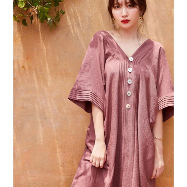 Her lip to♡linen-blended Kaftan Dress