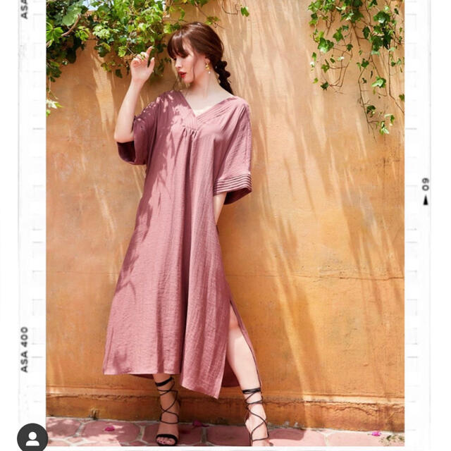 Her lip to♡linen-blended Kaftan Dress 1