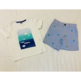 JANIE AND JACK 短パン&Tシャツセット(Ｔシャツ)