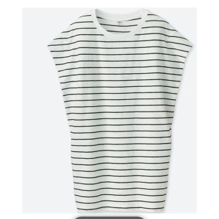 ユニクロ(UNIQLO)のユニクロ　スラブボーダーチュニック　半袖(Tシャツ(半袖/袖なし))