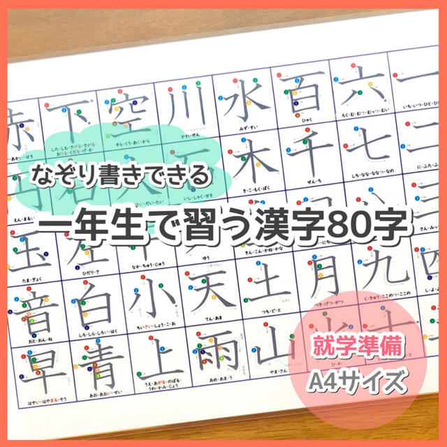 1年生漢字表 漢字ポスター 小学一年生 入学準備 就学準備 幼児教育の通販 By ハンドメイド知育教材 ラクマ