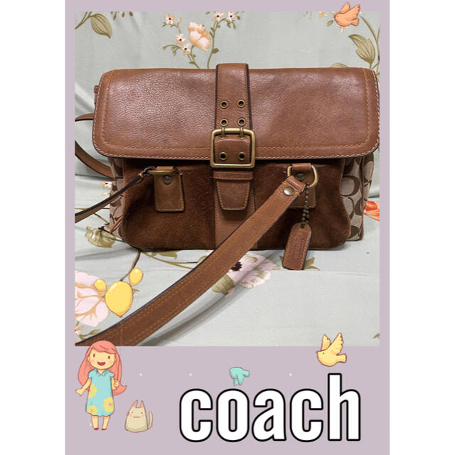 ■ 美品 コーチ ハンドバッグ　キャンバス×レザー ブラウン系 COACH | フリマアプリ ラクマ
