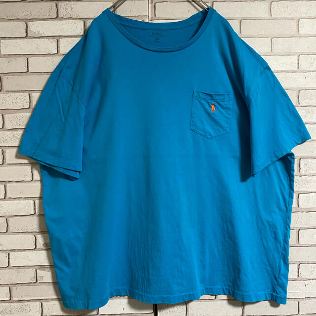 POLO RALPH LAUREN(ポロラルフローレン)の90s 古着 ポロ ラルフローレン ポケットTシャツ 刺繍ロゴ ビッグシルエット メンズのトップス(Tシャツ/カットソー(半袖/袖なし))の商品写真