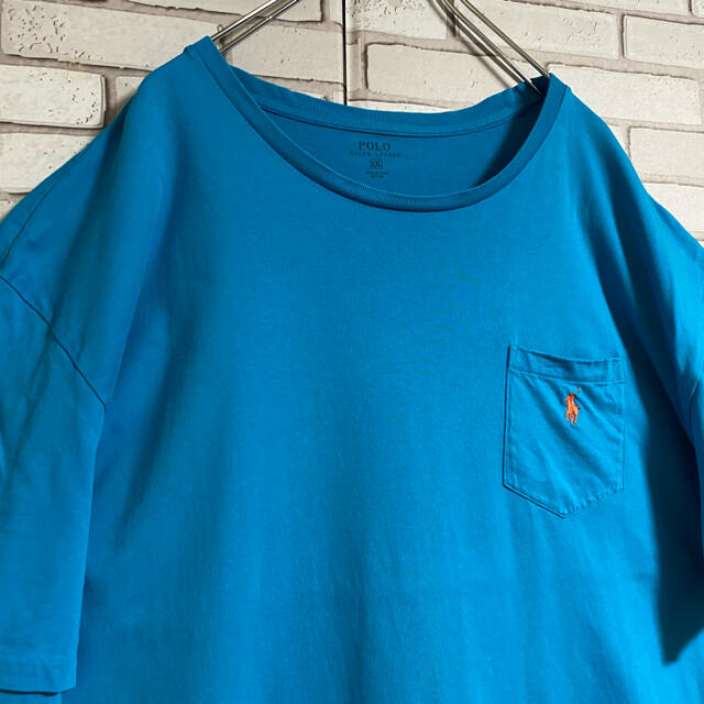 POLO RALPH LAUREN(ポロラルフローレン)の90s 古着 ポロ ラルフローレン ポケットTシャツ 刺繍ロゴ ビッグシルエット メンズのトップス(Tシャツ/カットソー(半袖/袖なし))の商品写真