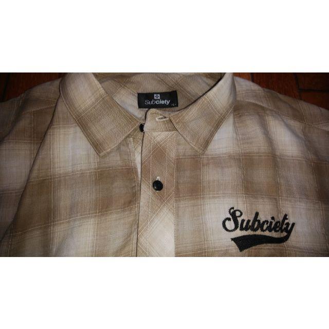 Subciety(サブサエティ)の送料無料！・サブサエティ・半袖チェックシャツ・定価￥１３０００・１７夏・未使用品 メンズのトップス(シャツ)の商品写真