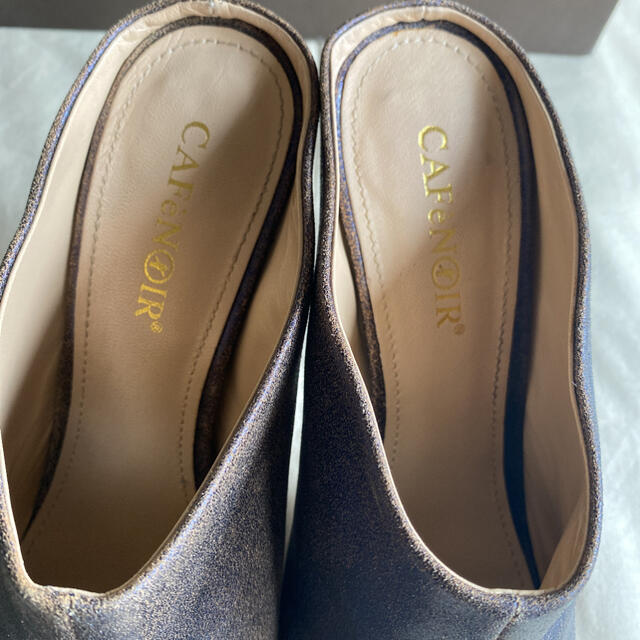 ENFOLD(エンフォルド)の【CAFeNOIR 37 ショーブーツ】カカトなしチャンキー レディースの靴/シューズ(ハイヒール/パンプス)の商品写真
