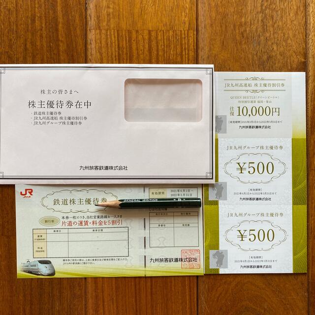 JR - 送料無料 JR九州 株主優待券 1枚 500円クーポン 5枚付の通販 by