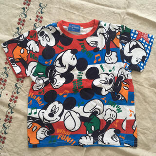ディズニー(Disney)のディズニー　Tシャツ　120 ミッキー　赤(Tシャツ/カットソー)