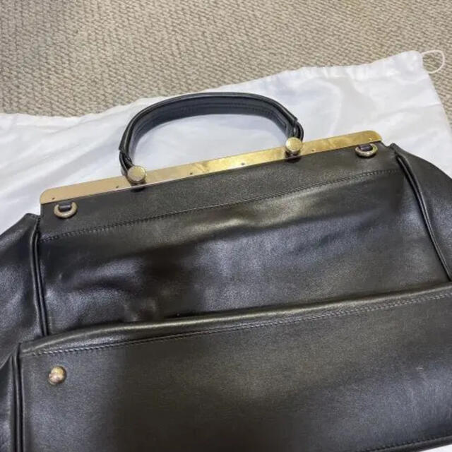 FURLA 正規品 オレンジ ✖️ ブラック バイカラー ハンドバッグ