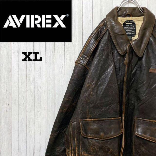 AVIREX アヴィレックス A2 フライト レザージャケット 革ジャン XL