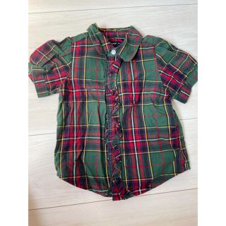 ベビーギャップ(babyGAP)の【baby gap】95センチ☆女の子☆半袖☆ブラウス☆チェックシャツ☆トップス(Tシャツ/カットソー)