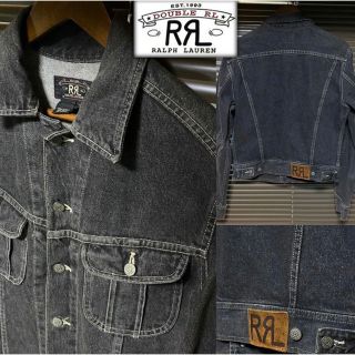 ダブルアールエル(RRL)の美品 希少名品 90s初期usa製  RRL black denim(Gジャン/デニムジャケット)