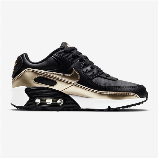 NIKE(ナイキ)のセレクトS取扱 希少!!AIRMAX90!!完売商品!人気のブラック✖️ゴールド レディースの靴/シューズ(スニーカー)の商品写真