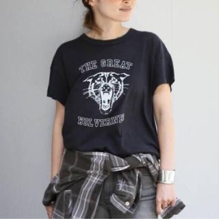 ドゥーズィエムクラス(DEUXIEME CLASSE)の★新品★THE GREAT★WOLVERINE Tシャツ★ブラック(Tシャツ(半袖/袖なし))