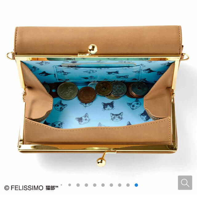 FELISSIMO(フェリシモ)のぱっちんがま口長財布　ねこ レディースのファッション小物(財布)の商品写真