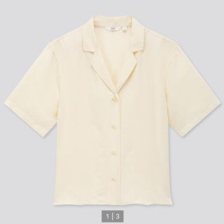 ユニクロ(UNIQLO)のリネンブレンドオープンカラーシャツ(シャツ/ブラウス(半袖/袖なし))