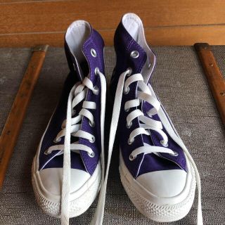 コンバース(CONVERSE)のコンバース　パープル　23.5(スニーカー)