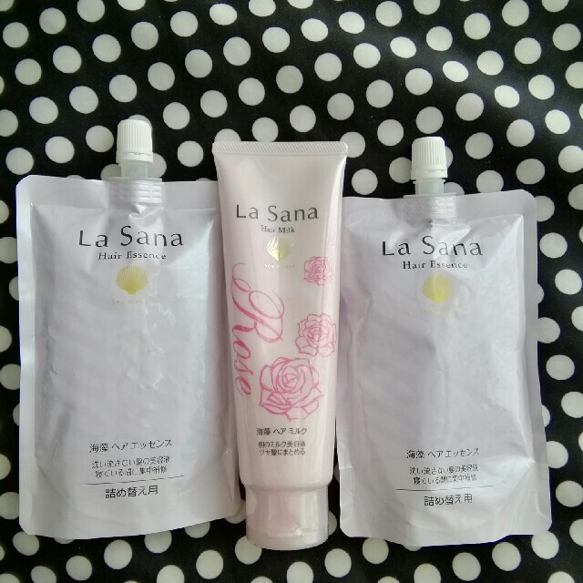 LaSana(ラサーナ)のラサーナ　ヘアエッセンス　150ml ×2ヘアミルク　120ml ×1 エンタメ/ホビーのコレクション(その他)の商品写真