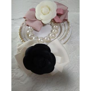 ※カメリア※グログランリボン※バレッタ(バレッタ/ヘアクリップ)