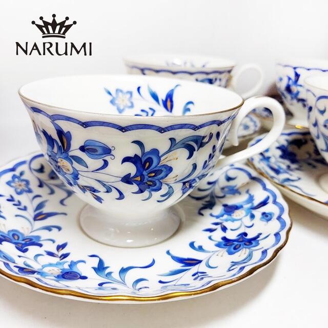 NARUMI✨ナルミ アンティーク 金彩 カップ&ソーサー4客セットインテリア/住まい/日用品