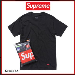 シュプリーム(Supreme)のSupreme Hanes TシャツサイズM 黒１枚バラ売り(Tシャツ/カットソー(半袖/袖なし))