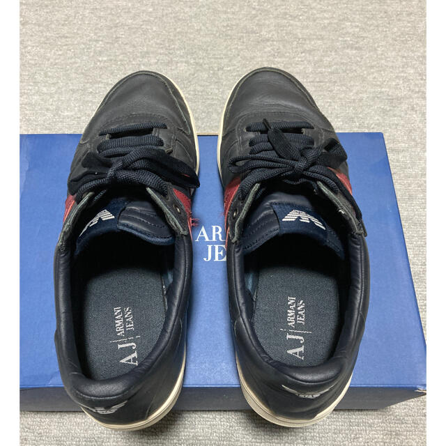 ARMANI JEANS アルマーニジーンズ スニーカー 26.5cm 赤 - 通販