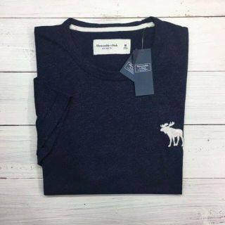 アバクロンビーアンドフィッチ(Abercrombie&Fitch)の新品【メンズXL】★アバクロ★大きめロゴ！ビッグムース半袖Ｔシャツ/紺(Tシャツ/カットソー(半袖/袖なし))