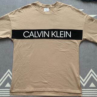 カルバンクライン(Calvin Klein)のCalvin klein ベージュ　Tシャツ(Tシャツ/カットソー(半袖/袖なし))