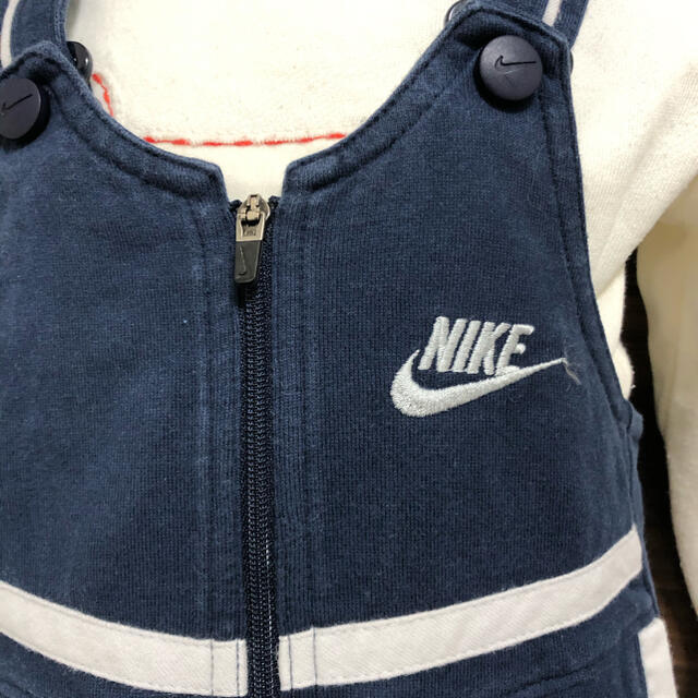 NIKE(ナイキ)のNIKE ナイキ　オーバーオール　ロンパース  おまけ付き キッズ/ベビー/マタニティのベビー服(~85cm)(ロンパース)の商品写真