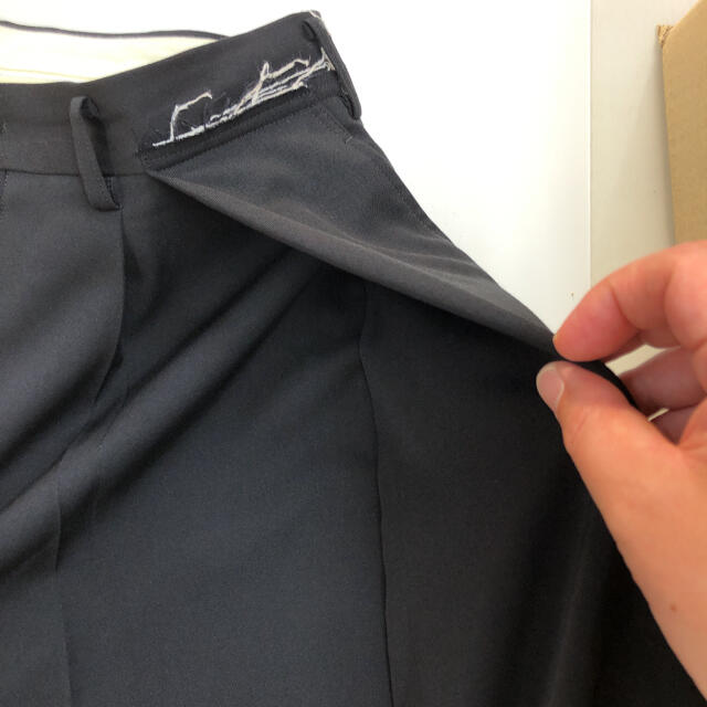 COMME des GARCONS コムコム スカート ドッキング パンツ(L) 経典ブランド COMME des GARCONS COMME des GARCONS コムデギャルソン コムデギャルソン コムコム スカート ボトムス ブラック 黒 XS ミディ丈 ひざ下 立体 ウエストゴム ウールギャバ AD2019 おしゃれ シンプル 無地