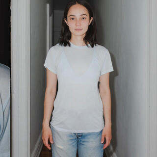 ロンハーマン(Ron Herman)の新品未使用タグ付　baserange 2021ss Tシャツ　アイスブルー　xs(Tシャツ(半袖/袖なし))