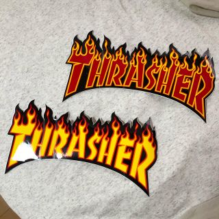 スラッシャー(THRASHER)の新品✨ THRASHER ステッカー2枚セット 赤&黄色(その他)