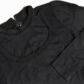 シャーリーテンプル(Shirley Temple)のシャーリーテンプル ♡ チュール切替えカットソー 黒　160(Tシャツ/カットソー)