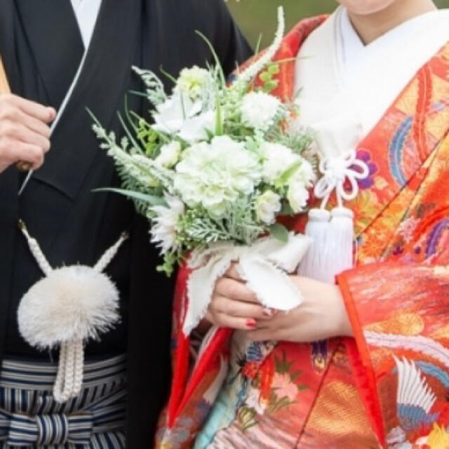 Lay様専用☆結婚式 アートフラワーブーケ&ブートニア ピュアホワイト
