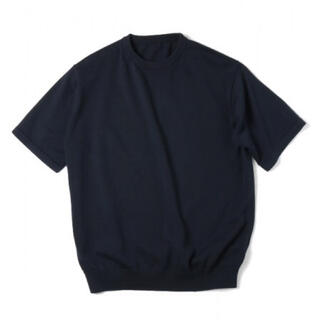 コモリ(COMOLI)のcrepuscule クレプスキュール SUVIN S/S KNIT ネイビー (Tシャツ/カットソー(半袖/袖なし))