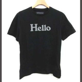 マディソンブルー(MADISONBLUE)のマディソンブルー HELLO 天竺 Tシャツ カットソー クルーネック 1 黒(Tシャツ(半袖/袖なし))